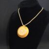 Orgone orgonite® all-powerful golden pendant, power of gold, 2 gold plated (24K) MWO Lakhovsky antenna, protection, EMF block, prosperity