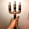 Lemurian Trident Krystallos Copper Quartz  Handmade Copper Trident