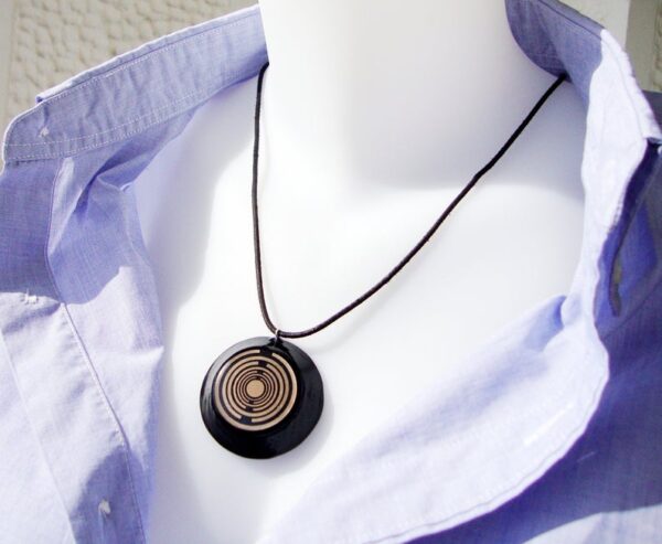 Orgone orgonite® Greek-fire all-powerful pendant, 5G and EMF block, ultimate black and gold power, 2 MWOs, total protection, welfare
