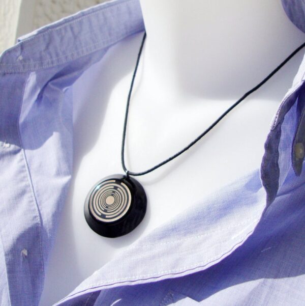 Orgone orgonite® Greek-fire all-powerful pendant, 5G and EMF block, ultimate black and gold power, 2 MWOs, total protection, welfare