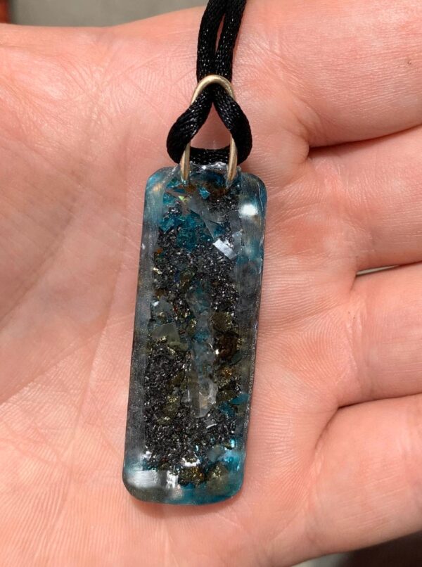 Blue Topaz Orgone Energy Pendant
