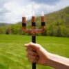 Lemurian Trident Krystallos Copper Quartz  Handmade Copper Trident