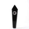 Obsidian Pipe Smoking Point Natural Quartz Crystal Healing