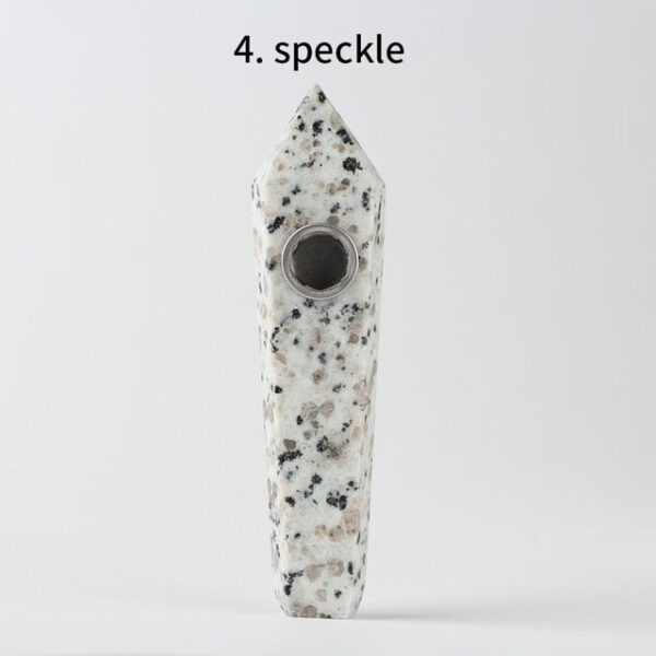 Obsidian Pipe Smoking Point Natural Quartz Crystal Healing