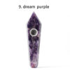 Obsidian Pipe Smoking Point Natural Quartz Crystal Healing