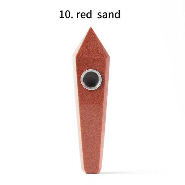 Obsidian Pipe Smoking Point Natural Quartz Crystal Healing