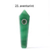 Obsidian Pipe Smoking Point Natural Quartz Crystal Healing