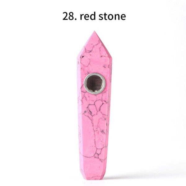 Obsidian Pipe Smoking Point Natural Quartz Crystal Healing