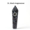 Obsidian Pipe Smoking Point Natural Quartz Crystal Healing