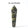 Obsidian Pipe Smoking Point Natural Quartz Crystal Healing
