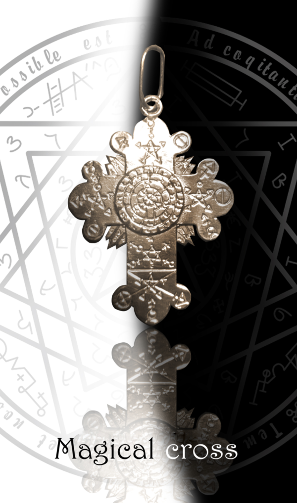 Magical Talisman~Unique Sterling Silver Talisman Magic Cross (Rose Cross)