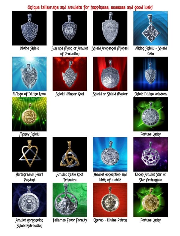 Magical Talisman~Amulet Shield Divine wisdom + silver plated