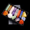 14pcs/Set Reiki Natural Chakra Stones Irregular Polishing Rock Yoga Mineral Energy Healing Quartz Crystal Wand Home Decoration