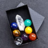 14pcs/Set Reiki Natural Chakra Stones Irregular Polishing Rock Yoga Mineral Energy Healing Quartz Crystal Wand Home Decoration