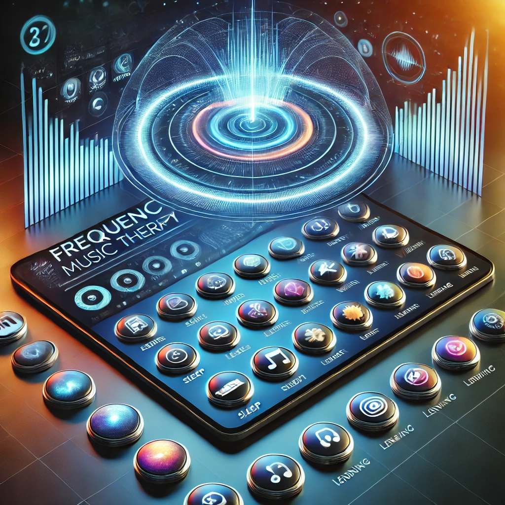 Healing music platform showing large collection of therapeutic programs