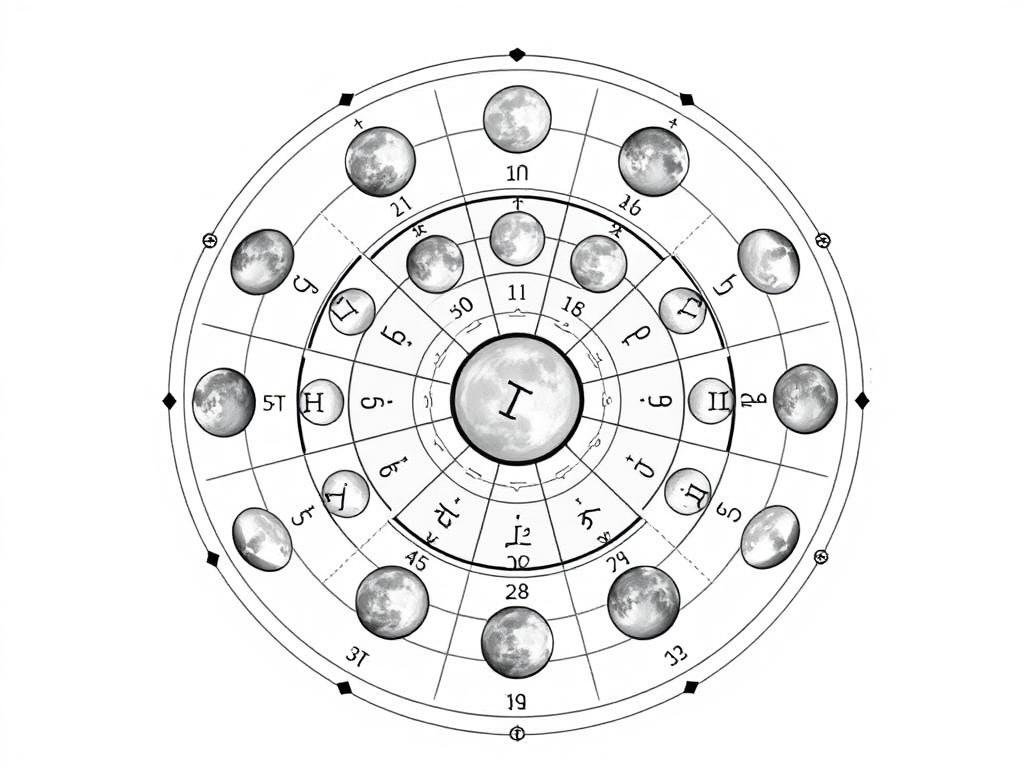 Astrological houses chart showing moon placement significance