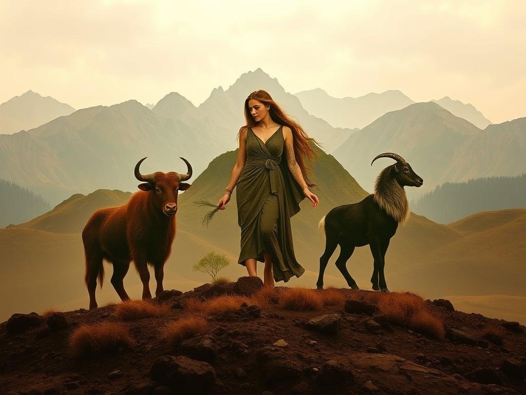 Earth element representing Taurus, Virgo and Capricorn moon signs