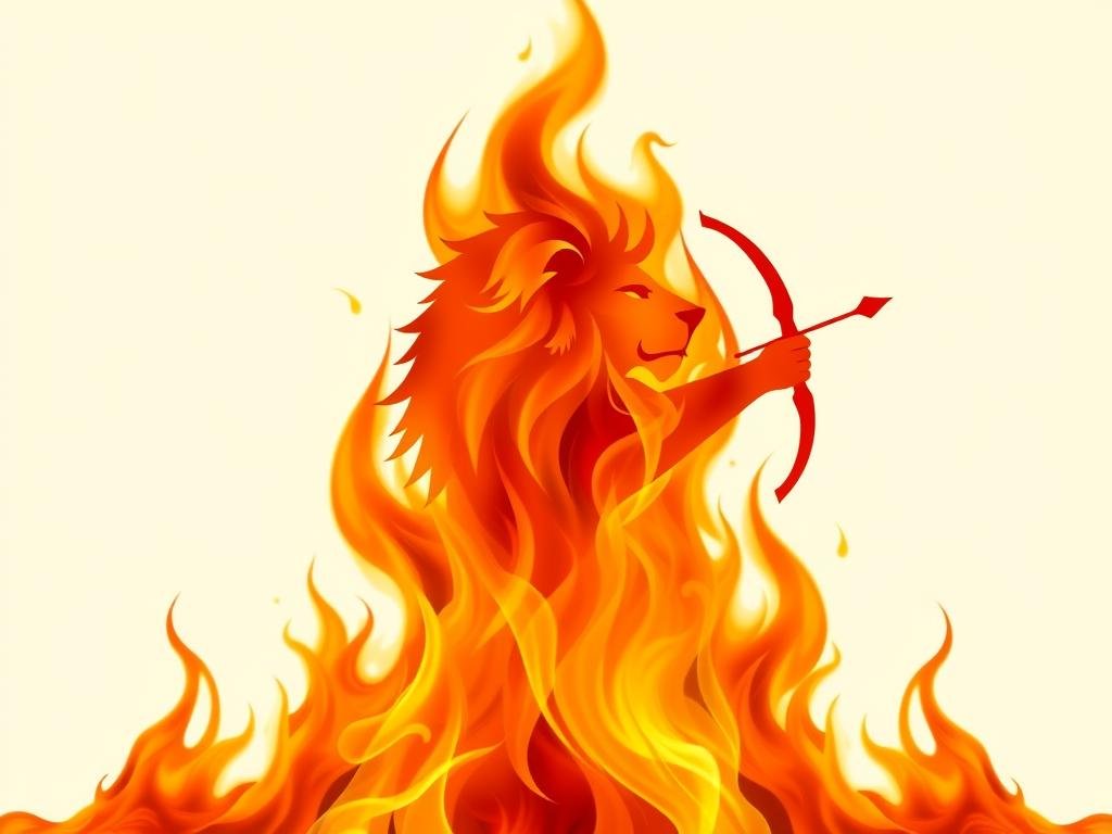 Fire element representing Aries, Leo and Sagittarius moon signs