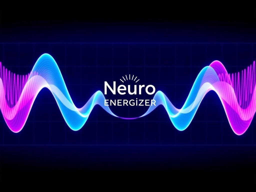 Neuro Energizer audio program visualization showing brainwave patterns