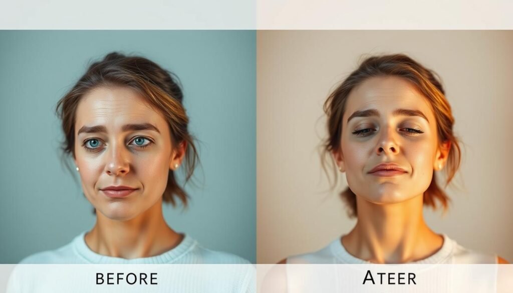 Person experiencing transformation through frequency therapy programs
