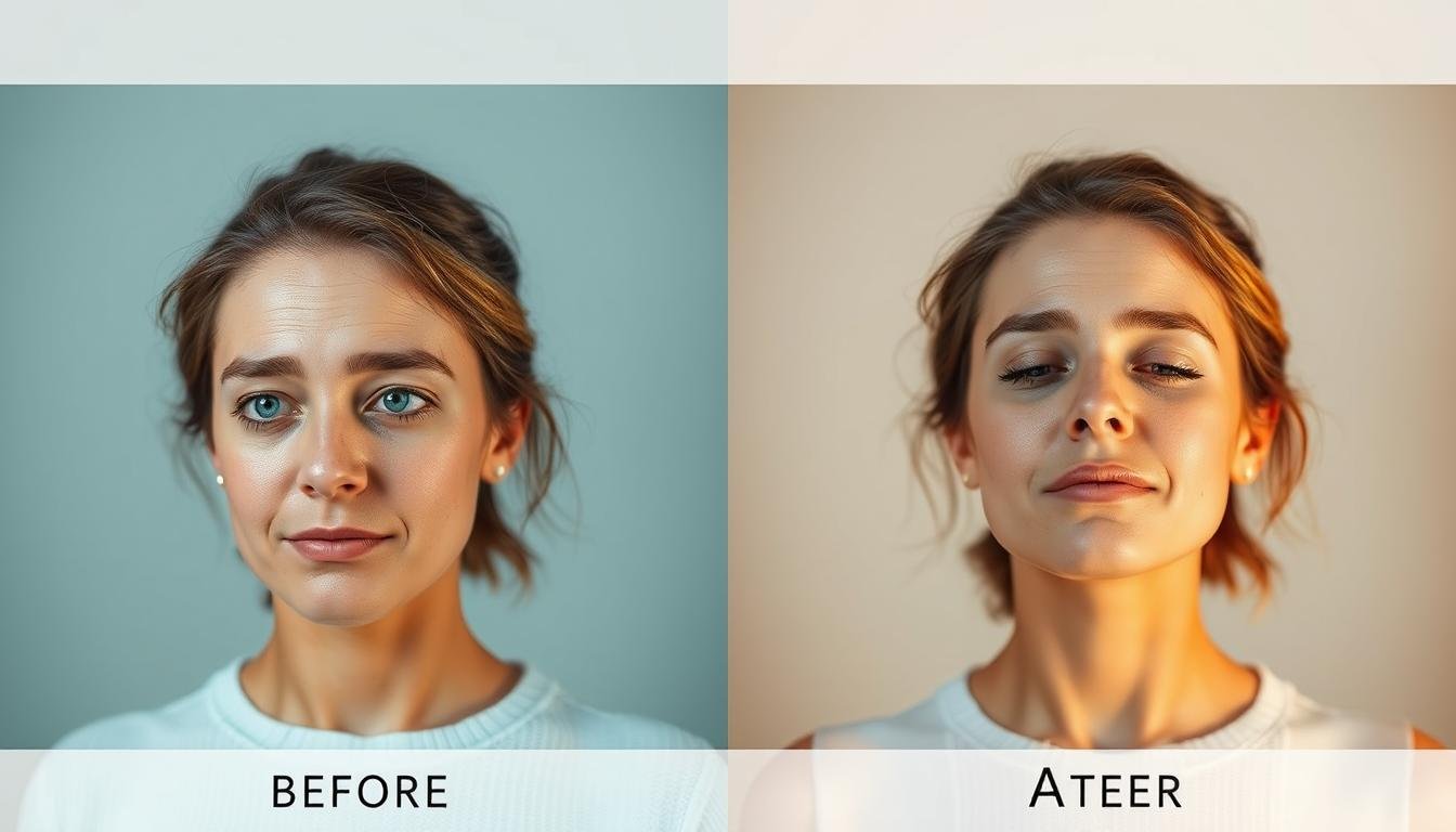 Person experiencing transformation through frequency therapy programs