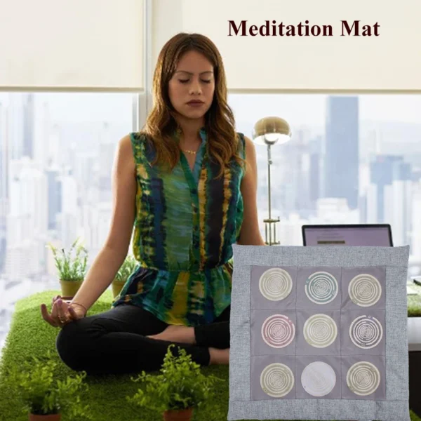 Meditation Cushion with Lakhovsky MWO Polarizing Disks
