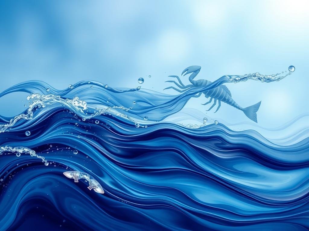 Water element representing Cancer, Scorpio and Pisces moon signs