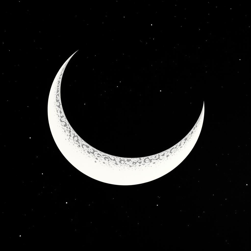 Waxing Crescent moon phase representing growth