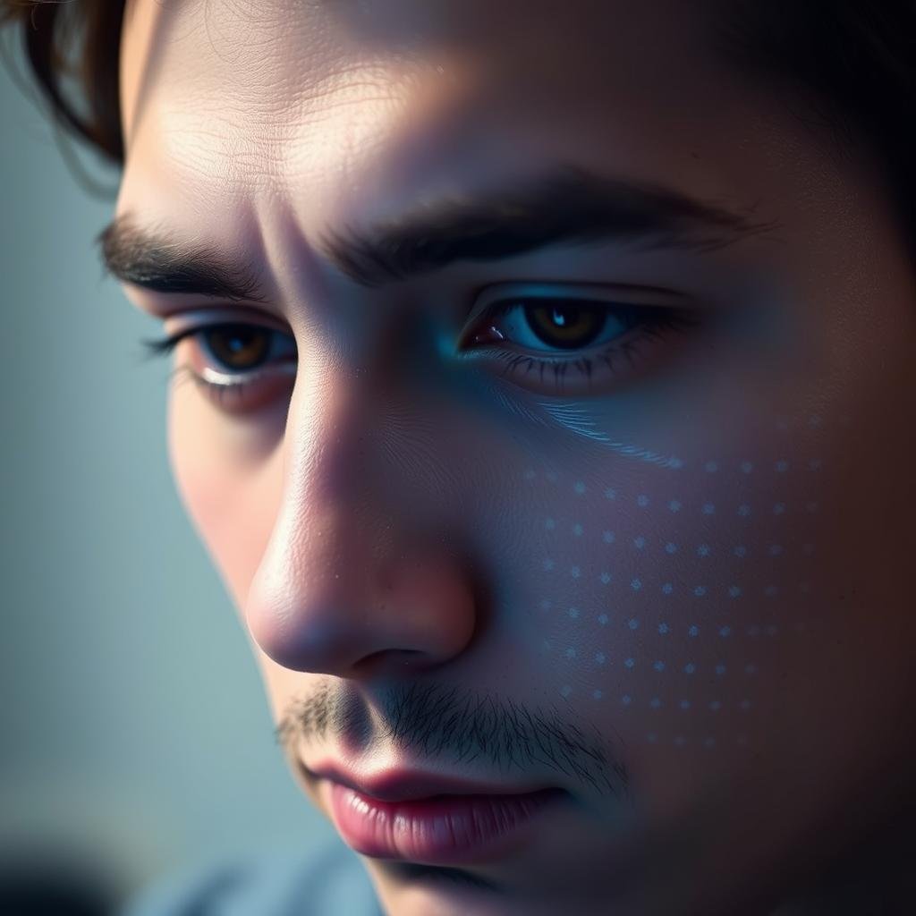 Person in deep concentration state using increase intelligence subliminals