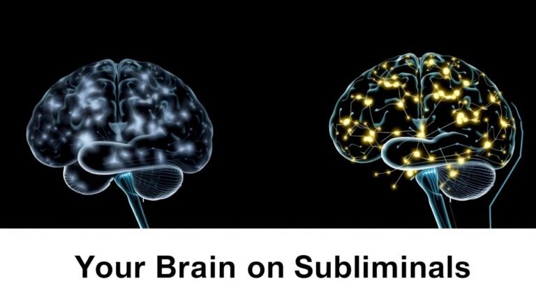 Side-by-side brain scans showing increase intelligence subliminals effects