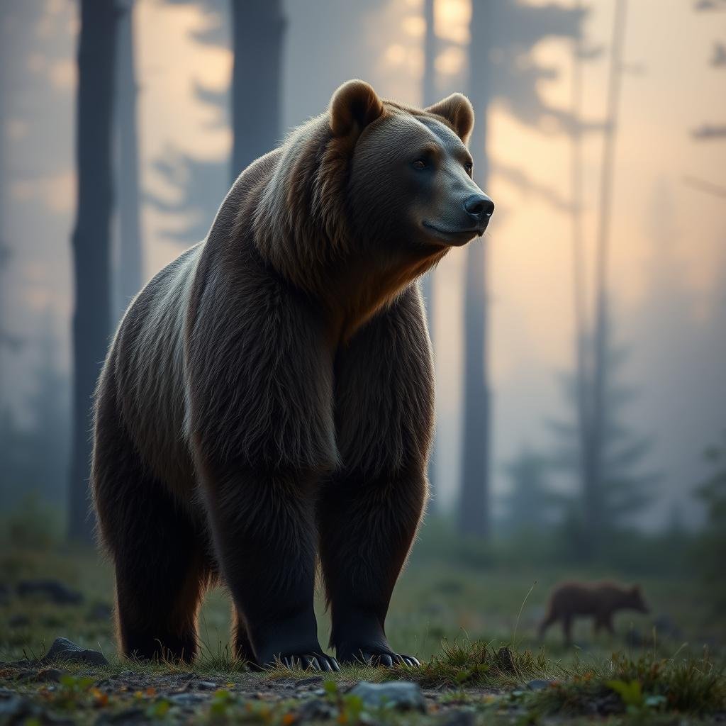 Bear spirit animal representing strength and introspection