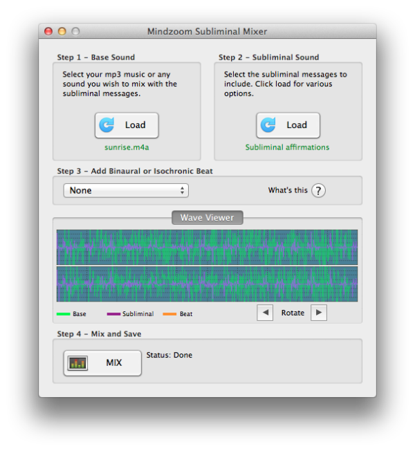 MindZoom: Subliminal Affirmation Software